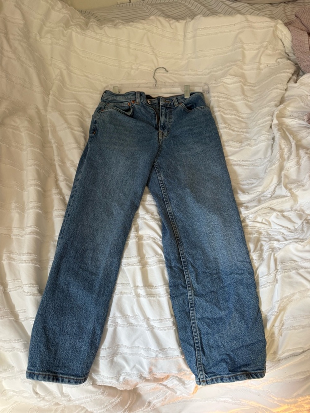 ASOS Women's Straight-Leg Jeans in Medium Blue Wash